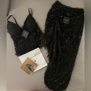 BLACK 2 SET SEQUINS OUTFIT